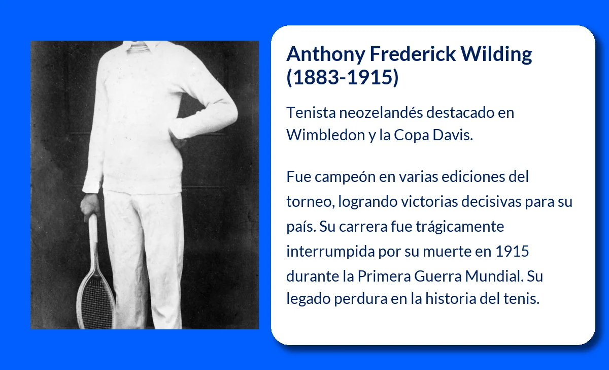 Anthony Frederick Wilding (1883-1915): El tenista legendario de Nueva Zelanda que conquistó Wimbledon y la Copa Davis