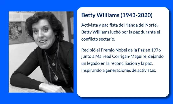 Betty Williams (1943-2020): La incansable luchadora por la paz en Irlanda del Norte