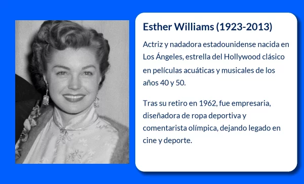 Esther Williams (1923-2013): La estrella de cine y natación que marcó una era dorada