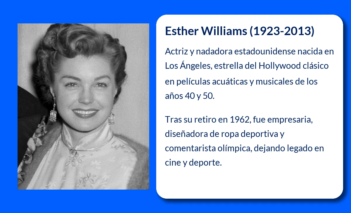 Esther Williams (1923-2013): La estrella de cine y natación que marcó una era dorada