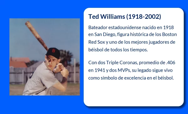 Ted Williams (1918-2002): El Bateador Legendario de los Red Sox