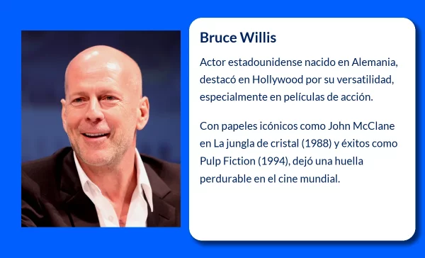 Bruce Willis (1955-VVVV): El actor que conquistó Hollywood
