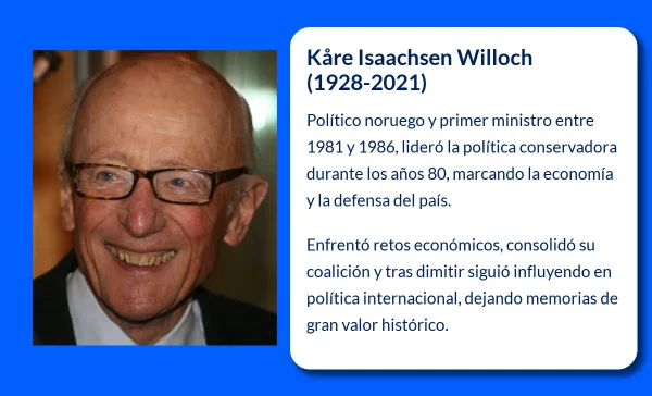 Kåre Isaachsen Willoch (1928-2021): El político noruego que lideró Noruega durante una época de cambio