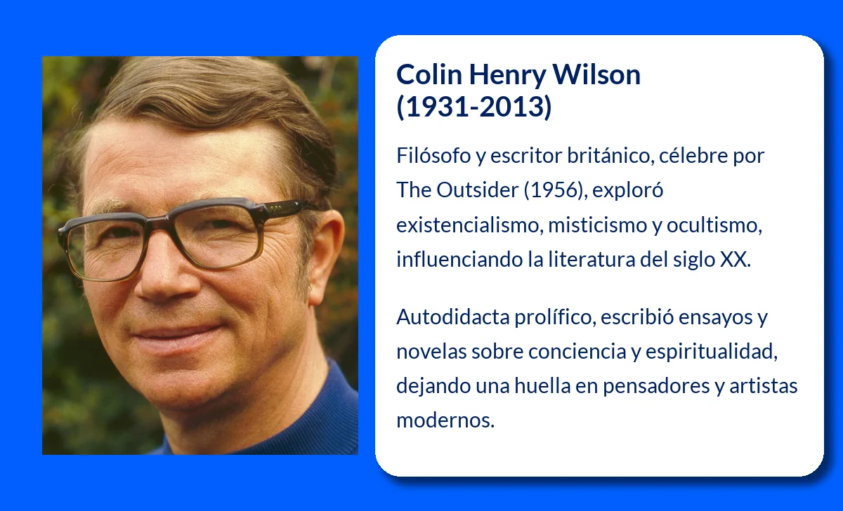 Colin Henry Wilson (1931-2013): El pensador detrás de la obra "The Outsider" y su legado en el misticismo y la filosofía