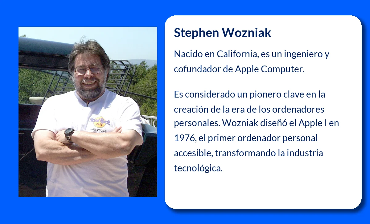 Stephen Wozniak (1950-VVVV): El ingeniero que transformó la tecnología personal