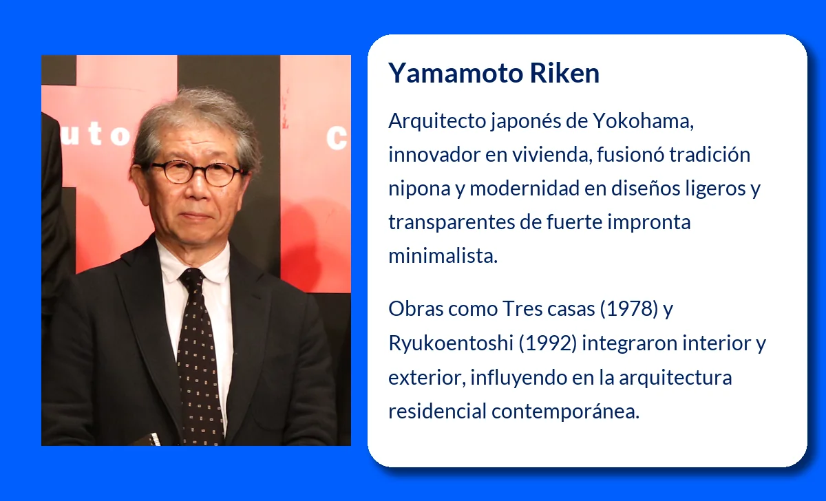 Yamamoto Riken (1945-VVVV): El arquitecto japonés que reinventó la ligereza y la transparencia en la arquitectura residencial