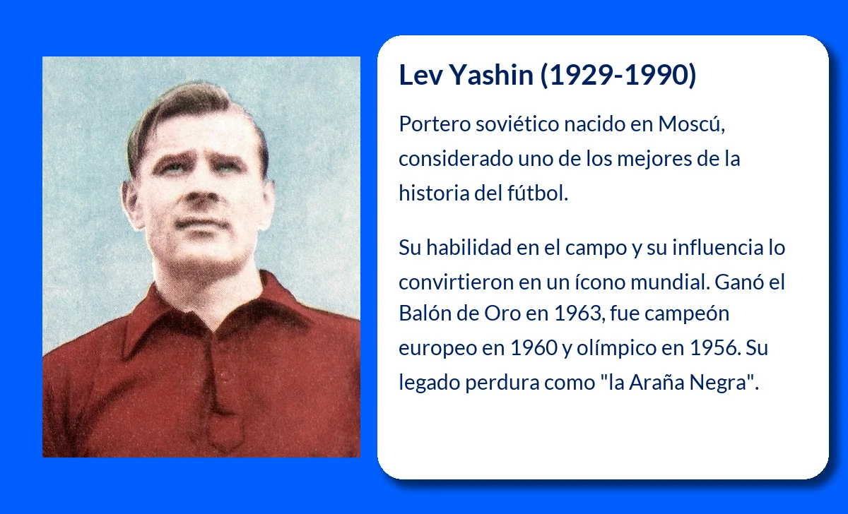 Lev Yashin (1929-1990). El legado del "Araña Negra" del fútbol mundial