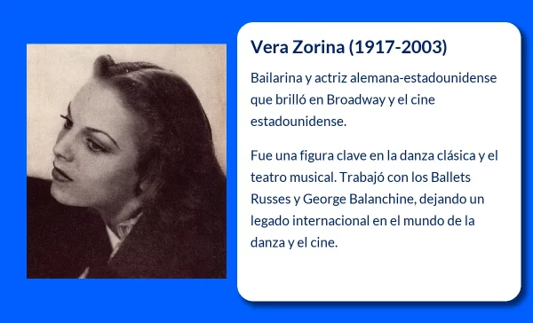 Vera Zorina (1917-2003). La bailarina y actriz que cautivó Broadway y el cine estadounidense