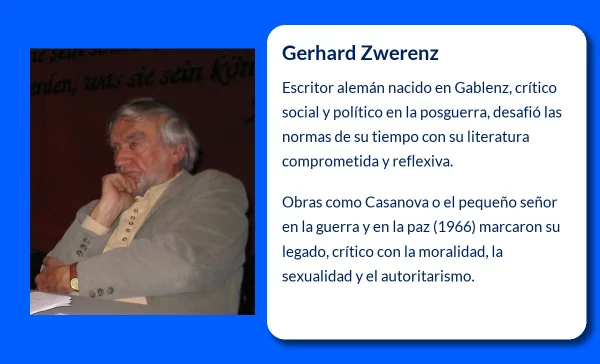 Gerhard Zwerenz (1925-VVVV): El escritor alemán que desafió los límites de la literatura y la sociedad