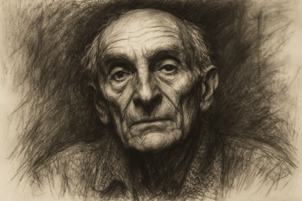 Retrato a carboncillo de Balthus