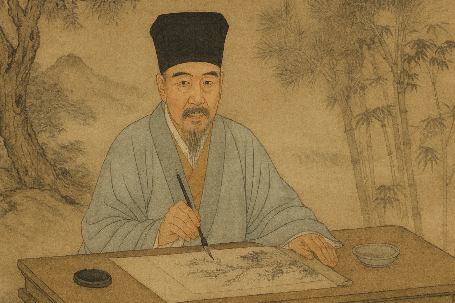 Wen Zhengming El maestro de la pintura y caligrafía en la dinastía Ming