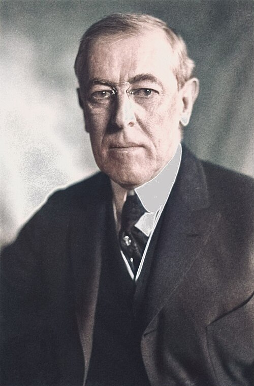 Retrato de Woodrow Wilson, presidente de Estados Unidos entre 1913 y 1921